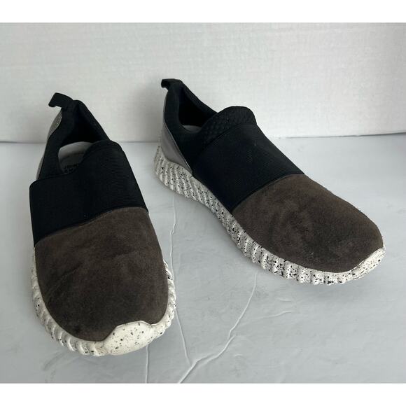 Johnston & Murphy Black and Gray Suede XC4 Waterproof Slip On Loafer Sneakers 8M - Picture 2 of 11